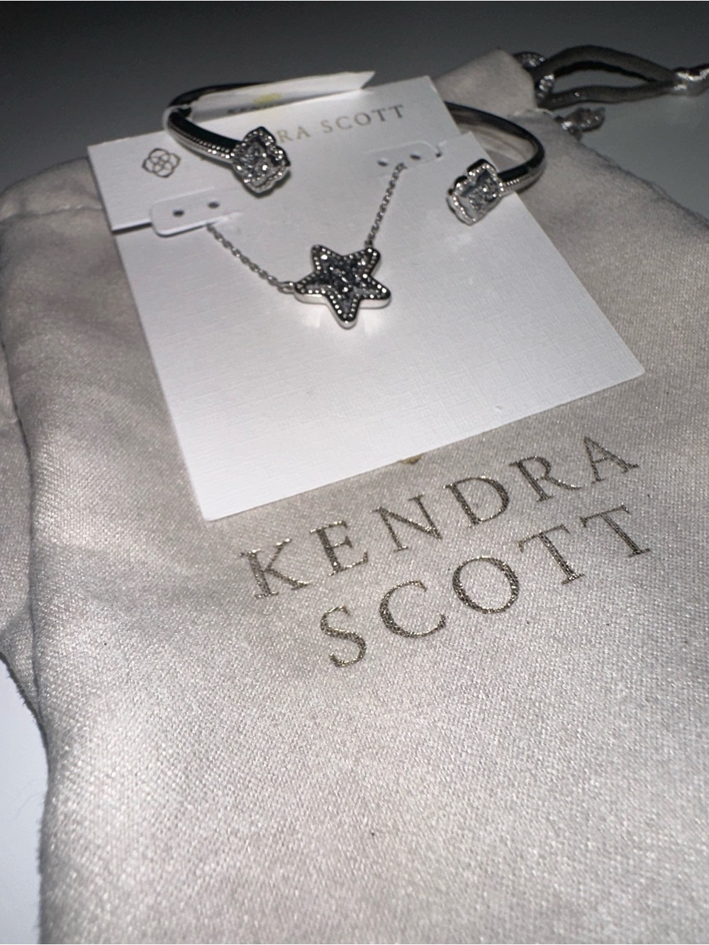 Kendra Scott Silver Star Pendant Necklace with Cuff